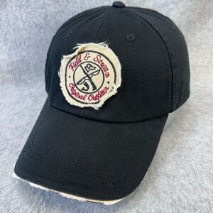 Heritage Patch Mens Black Field & Stream Baseball Cap Distressed OSFM